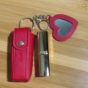 L'Oreal Colour Riche Lipstick - 186 Lovely Red with heart bag charm